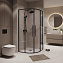 Душевой уголок Niagara Nova NG-6827-34BLACK 100x100x195 стекло прозрачное/профиль черный матовый - фото 3