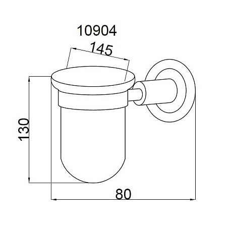 Стакан Boheme Murano 10904-W-G для зубных щеток, золото/белый