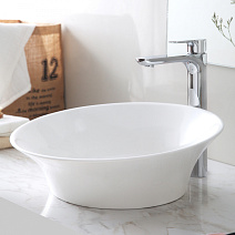 Раковина накладная ABBER Stein AS2607 белый матовый