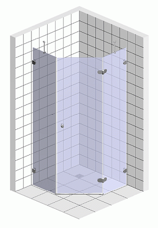Душевой уголок Gutewetter LUX FESTT GK-001 80х80 хром/прозрачное