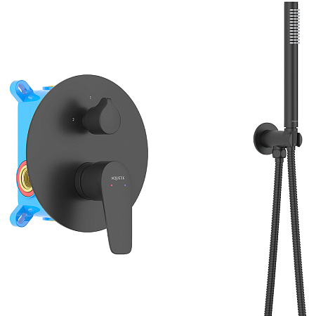 Душевой комплект Aquatek Бетта AQ1172MB черный матовый