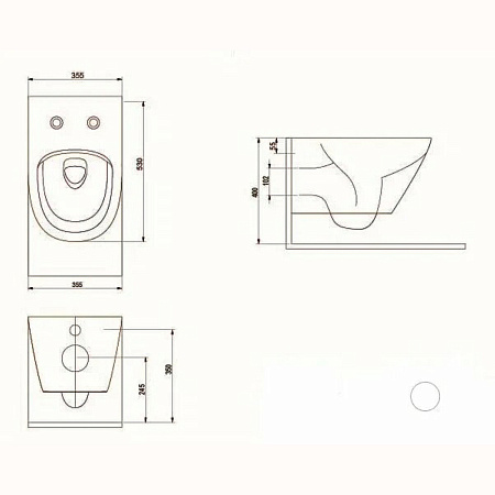 Унитаз подвесной beWash Bogen 88303206 с системой микролифт, черный глянцевый