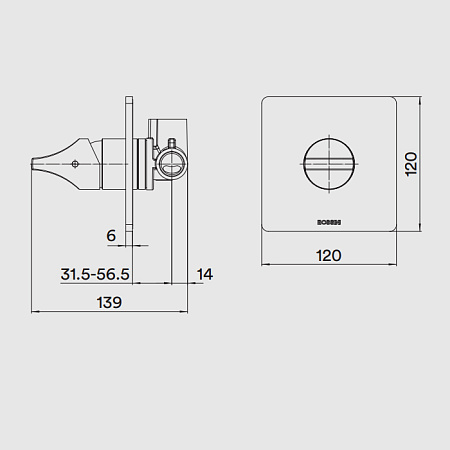 Смеситель Bossini Apice Z00504.030 для душа, хром
