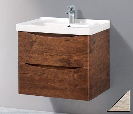 Тумба с раковиной BelBagno Fly 60 rovere grigio, 2 ящика