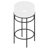 Консоль с раковиной ArtCeram Vogue ACA058 17 44 matt black