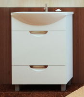 Тумба с раковиной Velvex Belvento Quadro 60 белая