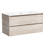 Тумба с раковиной Sancos Libra 100 LB100EG дуб галифакс натуральный/белый