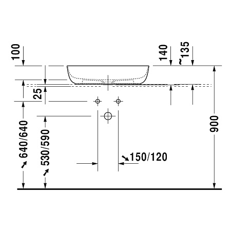 Раковина Duravit Luv 0379600000 White Alpin