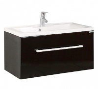 Тумба с раковиной Aquaton Мадрид 1A126801MA950 80 М раковина Премьер М 80, черный глянцевый