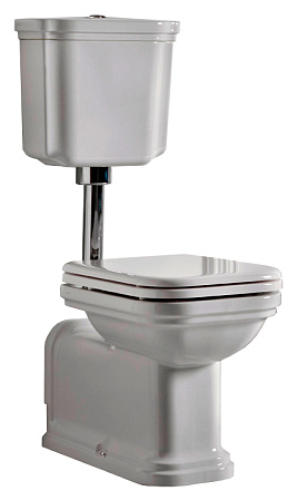 Унитаз с низким бачком Kerasan Waldorf 411601 c кнопкой, хром