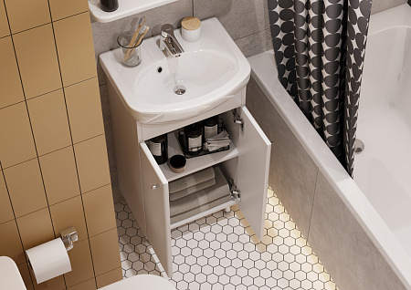 Тумба под раковину Aquaton Мира 1A104401MR010 45 белый