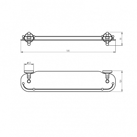 Полка Migliore Mirella 17177 бронза