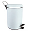 Ведро WasserKRAFT Kammel K-633W с педалью 3л, белый матовый - фото 1