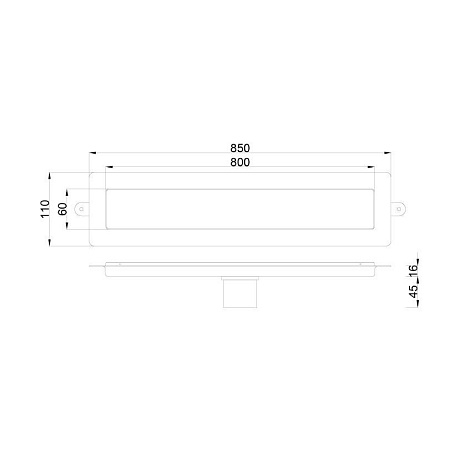 Душевой лоток Boheme Premium Linear 982-80-CR 80 см, хром