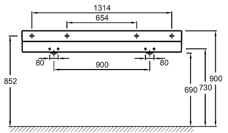 Мебель для ванной Jacob Delafon Terrace 150 см, белый бриллиант