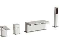 Смеситель Remer Qubica Q08 на борт ванны, хром