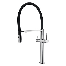 Смеситель Boheme Uno 115-CR для кухонной мойки, c краном для питьевой воды, хром