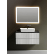 Мебель для ванной со столешницей Sancos Snob T 100 SNT100W+TT100A1 Bianco/Black Sky