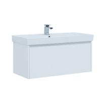 Тумба с раковиной Aquanet Nova Lite 00242580 100 1 ящик, белый глянец