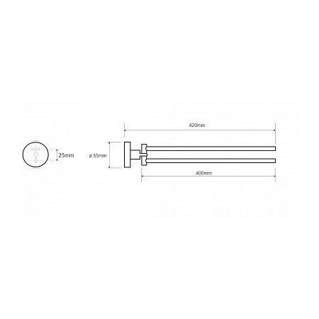 Полотенцедержатель Bemeta Omega 104204191 двойной