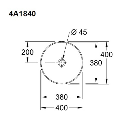 Раковина Villeroy & Boch Collaro 4A184001 40х40 белый альпин