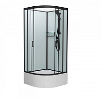 Душевая кабина Frank F400/2 Black 100*100 без крыши, черный Душевая кабина Frank F400/2 Black 100*100 без крыши, черный