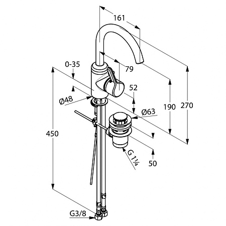 Смеситель Kludi Bingo Star 420300578 для раковины, хром