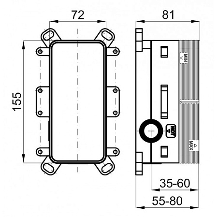 Cкрытая монтажная часть Noken Smart Box N199999427 для смесителя