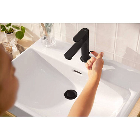 Смеситель Hansgrohe Rebris S 72517670 для раковины,со сливным гарнитуром, черный матовый