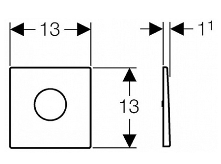 Привод бесконтактного смыва Geberit HyTronic Mambo 116.023.FW.1 для писсуара, работа от сети