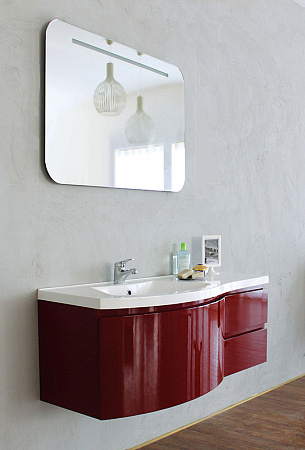 Тумба с раковиной BelBagno Prospero 120 rosso brilliante