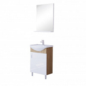 Мебель для ванной Grossman Eco Line 105206 50 белый/дуб санома Мебель для ванной Grossman Eco Line 105206 50 белый/дуб санома