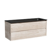 Тумба с раковиной Sancos Marmi 2.0 120 MR2.0120EG один смеситель, дуб галифакс натуральный/черный