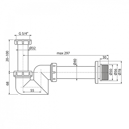 Сифон для биде Ravak X01560 белый
