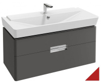 Тумба под раковину Jacob Delafon Reve EB1136-R-N22 100 см, 2 ящика, красный винил