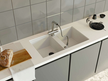 Кухонная мойка Omoikiri Kitagawa 83-2-U-GR 83х48 серый