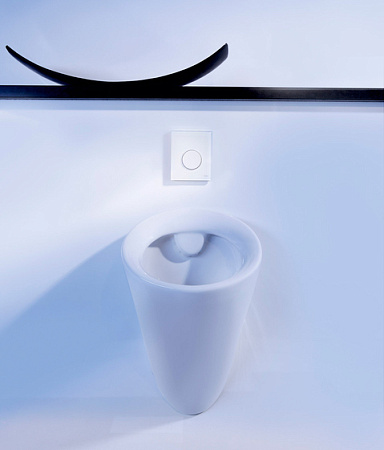 Кнопка смыва Tece Ambia Urinal 9242663 стекло черное, клавиша нержавеющая сталь