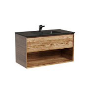 Тумба с раковиной Sancos Marmi 1.0 MR1.090ECH 90 дуб чарльстон/черный