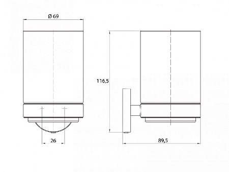 Стакан Emco Round 4320 133 00 черный