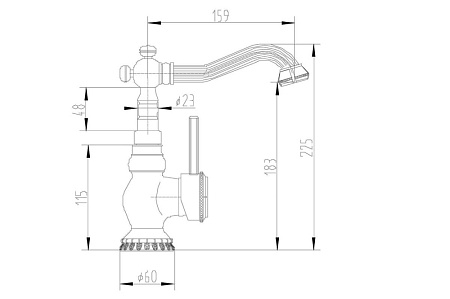 Смеситель Zorg Antic A 309U-BR для раковины, бронза