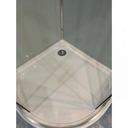 Душевая кабина Frank F409 М Brilliant 90x90 без крыши, стекло матовое, хром