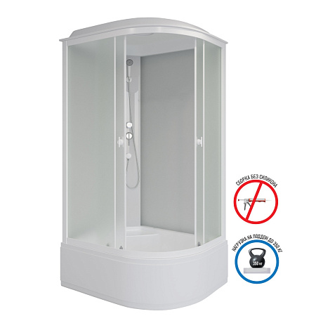 Душевая кабина Niagara Promo P120/80/40L/MT 120x80x215 L стекло матовое/профиль белый