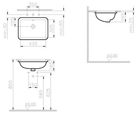 Раковина VitrA S20 5474B003-0618 50