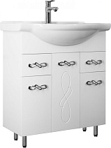 Тумба под раковину Style Line Венеция 75 2 ящика, белый