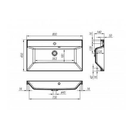 Тумба с раковиной BelBagno Aurora AURORA-800-2C-SO-CP 80 cemento pallido