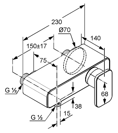 Смеситель Kludi Esprit 567140540 для душа