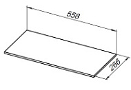 Полка для стеллажа Allen Brau Liberty 1.33010.GR-S 55.8 графит структурный