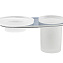 Стакан с мыльницей WasserKRAFT Kammel K-8326 хром/матовое стекло - фото 1