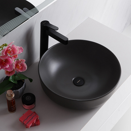 Раковина накладная BelBagno BB1315-H311 41x41x13 серый матовый
