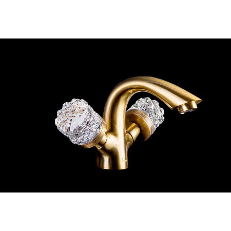 Смеситель Boheme Crystal 311-CRST для раковины, бронза